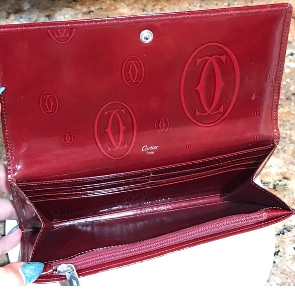 Cartier All Inclusive Burgundy Leather Clutch - Picture 3 of 9